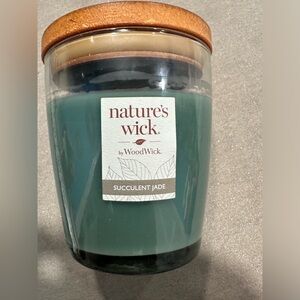 Nature's Wick Medium Jar Candle Succulent Jade, 10 oz NEW